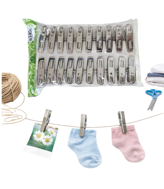 Carlige Pentru Rufe Din Inox (20 buc/set)