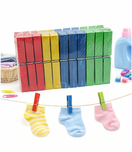 Carlige plastic color "9.3 X 1 cm" (24 buc/set) engross
