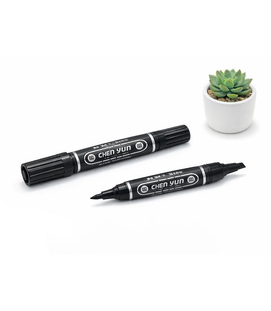 Marker Cu 2 Capete Negru (10 Buc/Cutie) En-gross