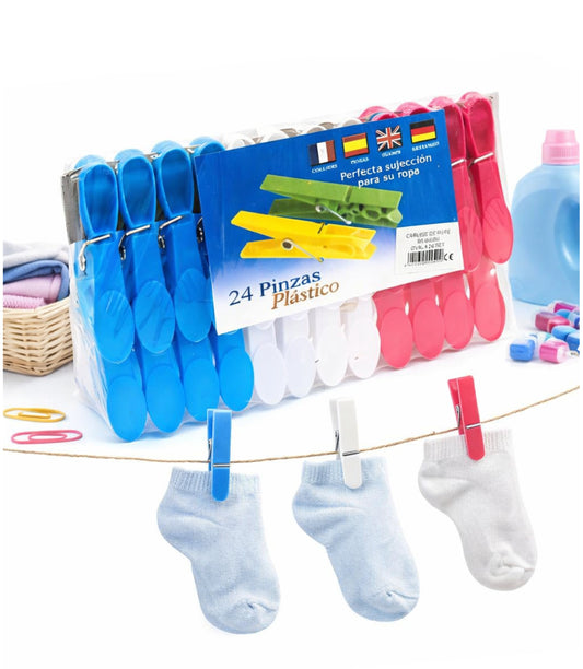 Carlige de rufe din plastic Ovale (24 buc/set)