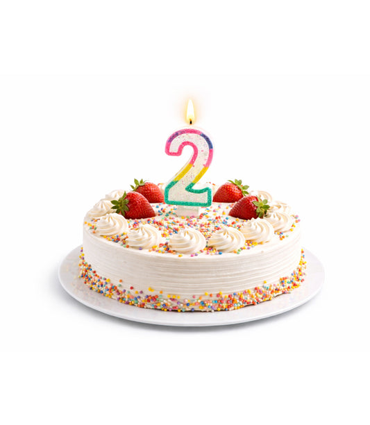 Lumanare cifra 2 pentru tort En-gross (12 buc/cutie)
