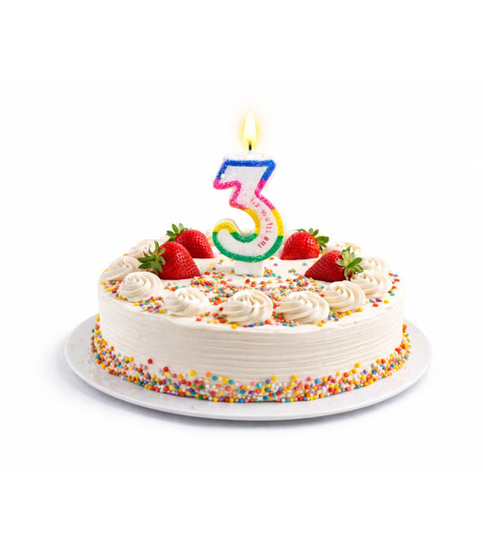 Lumanare cifra 3 pentru tort En-gross (12 buc/cutie)