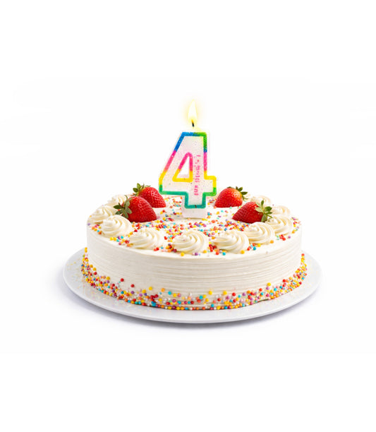 Lumanare cifra 4 pentru tort En-gross (12 buc/cutie)