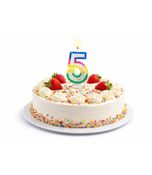 Lumanare cifra 5 pentru tort En-gross (12 buc/cutie)