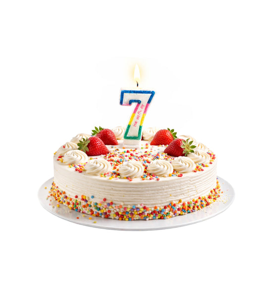 Lumanare cifra 7 pentru tort En-gross (12 buc/cutie)