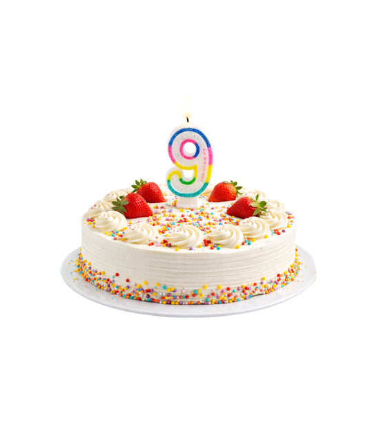 Lumanare cifra 9 pentru tort En-gross (12 buc/cutie)