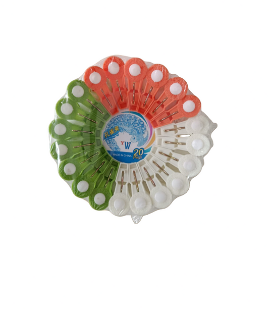 Carlige Plastic Color Rotunde (20 buc/set) En-gross