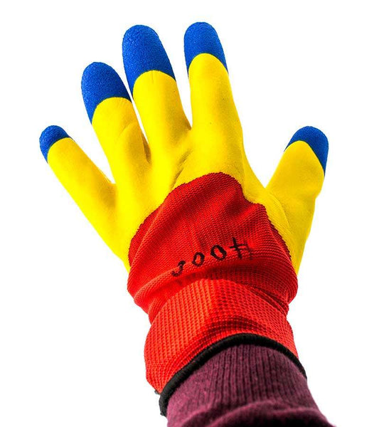 Manusi de lucru tricolor Romania "cauciucate" (12  buc/set) engross
