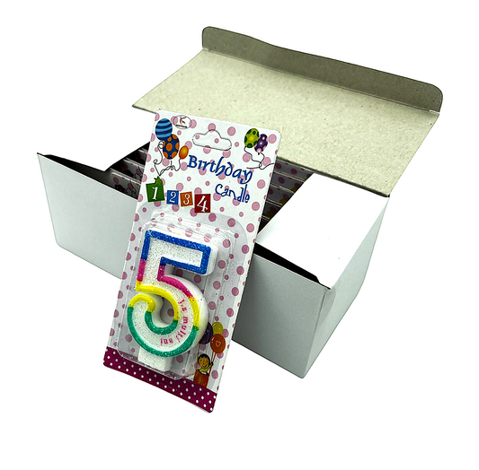 Lumanare cifra 5 pentru tort En-gross (12 buc/cutie)