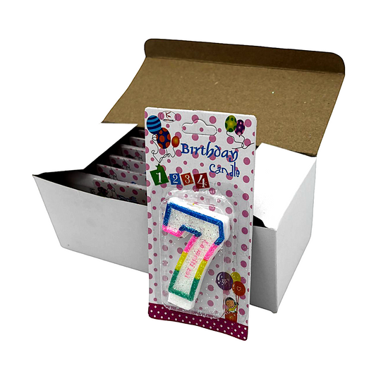 Lumanare cifra 7 pentru tort En-gross (12 buc/cutie)
